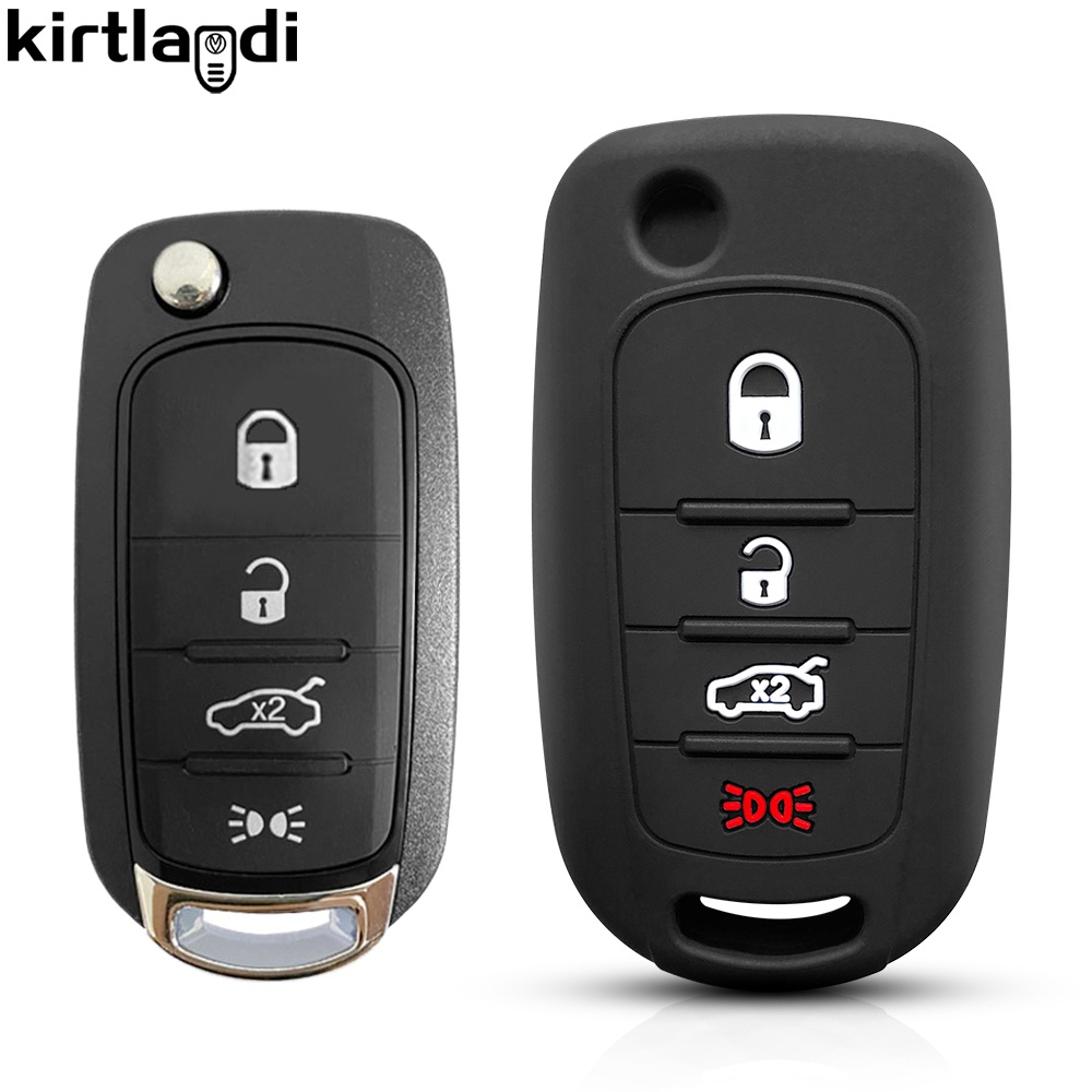 Chaveiro De 4 Botões De Silicone Para Carro Capa Remoto Acessórios Fiat Argo Toro Cronos 2023
