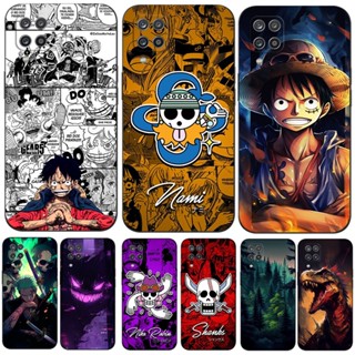 Estojo Para Samsung Galaxy A12 M12 Capa Traseira Do Telefone Preto Tpu D MONKEY LUFFY anime