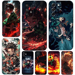 Estojo Para Samsung Galaxy A04 A14 A34 A54 4G 5G Capa De Silicone Macia Telefone tpu Anime Demon Slayer Preto