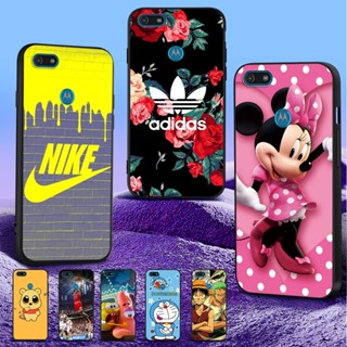 Para Motorola Moto E6 PLAY Capa Protetora De Telefone Silicone Macia De Preto Tpu Case De Cachorro minne funy