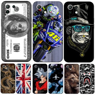 Para xiaomi Mi 11 Lite 5G 4G case NE tpu Preto Capa Traseira Do Carro Da Sorte Em Dólar animal