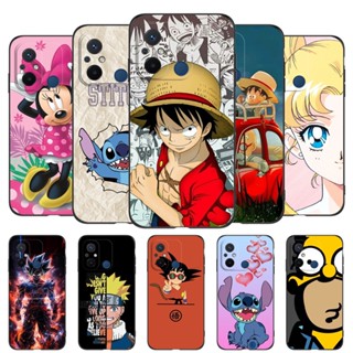Para xiaomi Redmi 12C 11A Capa Traseira Do Telefone Em Silicone Macio Protetor De Preto Tpu Estrelas De Desenho Animado Mundo Selecionadas