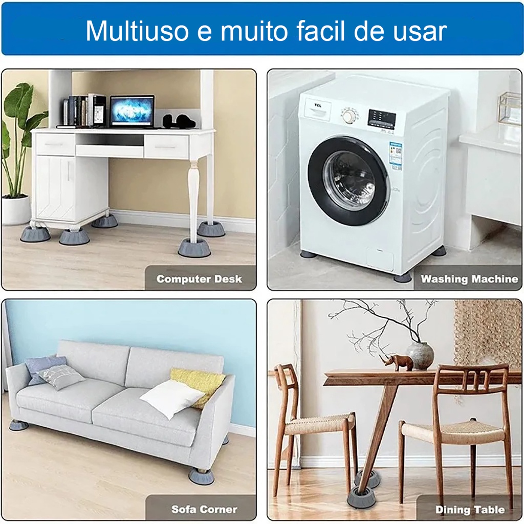 Pé Nivelador Lava E Seca Suporte Secadora Anti Vibração | Envio Imediato
