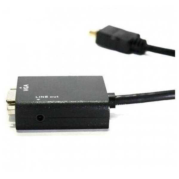 Hdmi Para Vga Com Áudio P2 Conversor Adaptador De Vídeo 1080P Ps5