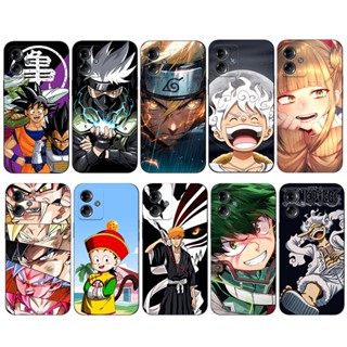 Capa De Silicone Macia Para Telefone Motorola MOTO G14 4G Preta Tpu Pop Japan Anime