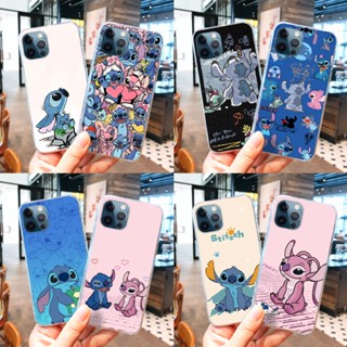 Para moto g54 5G 128 GB e13 64 g22 g52 TPU Capa Macia Transparente B123 Stitch Desenho Animado