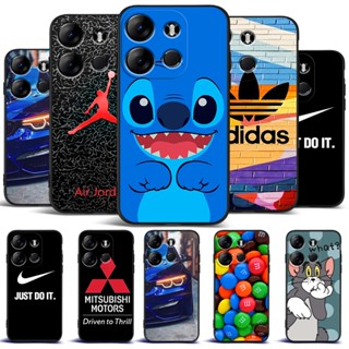 Estojo Para TECNO SPARK GO 2023 POP 7 PRO Silicone Phone Back Cover Preto tpu Ponto De Carro dargon