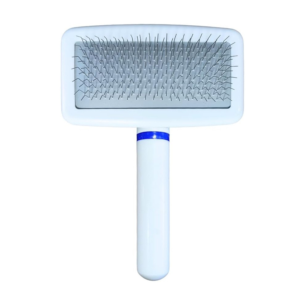 Escova Pet Rasqueadeira ﻿Cabo Plástico Branco Média