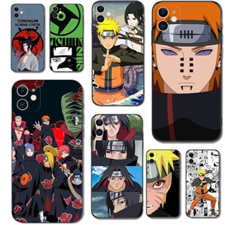 Estojo Para iphone 11 Capa Protetora À Prova De Choque Tpu Soft Silicone Preto Naruto anime Caracteres