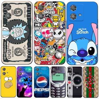 Estojo Para Motorola MOTO Edge 40 Neo 5G De Silicone Macio Capa De Telefone Em Preto Tpu Engraçado Desenho Animado anime Fofo