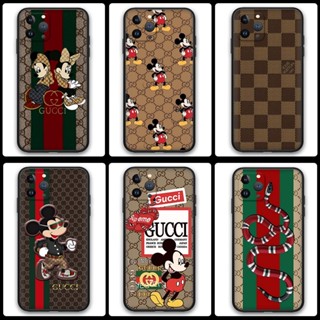 Estoque Pronto iPhone 13 Pro Max 13mini 13Pro X XS XR Capa De Silicone Macia GUCCI Mickey Mouse BL43