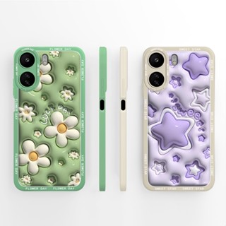 Para Xiaomi Redmi 13C 12C 10C 4G Capa De Silicone Padrão De Flor Macio Prevenção De Queda Redmi13C 4G 12C 10 C Caixa De Telefone