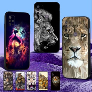 Para Moto Motorola G10 G20 G30 Capa Traseira Da Caixa G 10 20 30 Do Telefone Silicone Macio Protetor De Preto Tpu Leão Tigre Lobo Leopardo