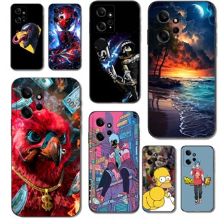 Para Xiaomi Redmi Nota 12 4G 5G Capa Global Da Caixa Telefônica Preta tpu Skull