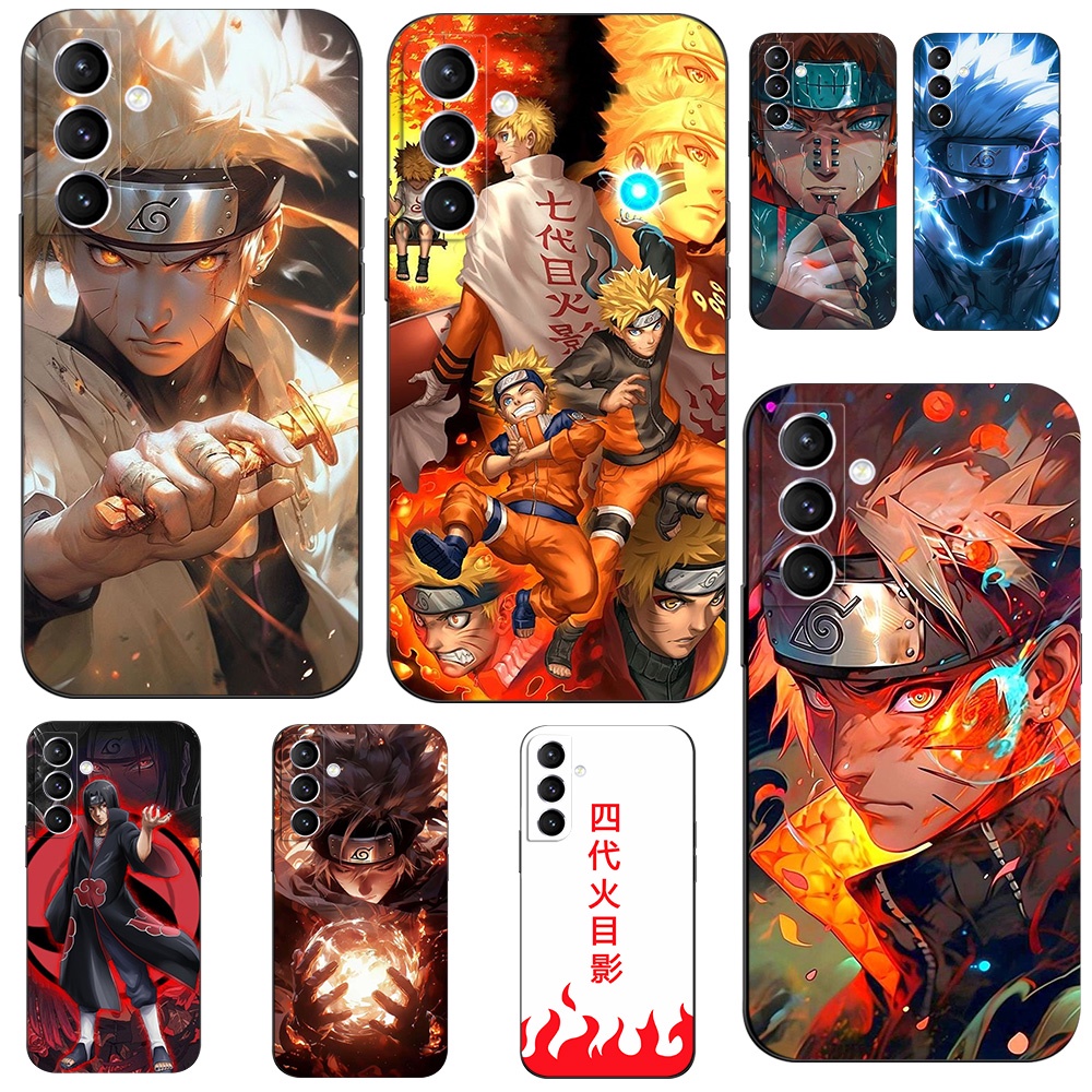 Para Samsung Galaxy M34 5G Capa Traseira Do Telefone Protetora De Silicone Macia Preto Tpu Anime Naruto