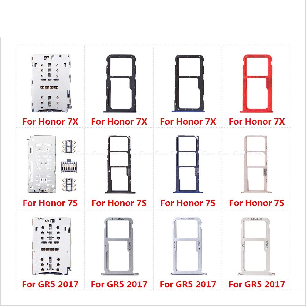 Bandeja De Cartão Sim Soquete Slot Leitor Adaptador Peças Micro SD Para HuaWei Honor 7X 7S GR5 2017 Titular Conector Rec