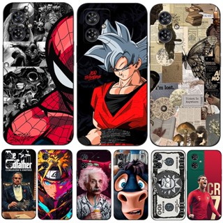 Capa De Silicone Macia Para Telefone Motorola MOTO G54 5G Preta Tpu funny cartoon football