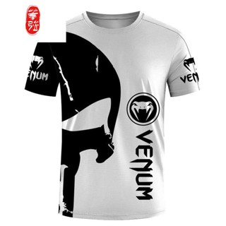 (VENUM) Camiseta Para Homens Ginásio Treinamento De Boxe Manga Curta Impressão Topo De Secagem Rápida Venda A Quente S-5XL