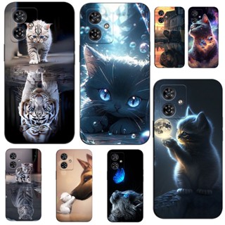 Capa De Silicone Macia Para Telefone Motorola MOTO G54 5G Tpu Cute animal De Estimação Preto