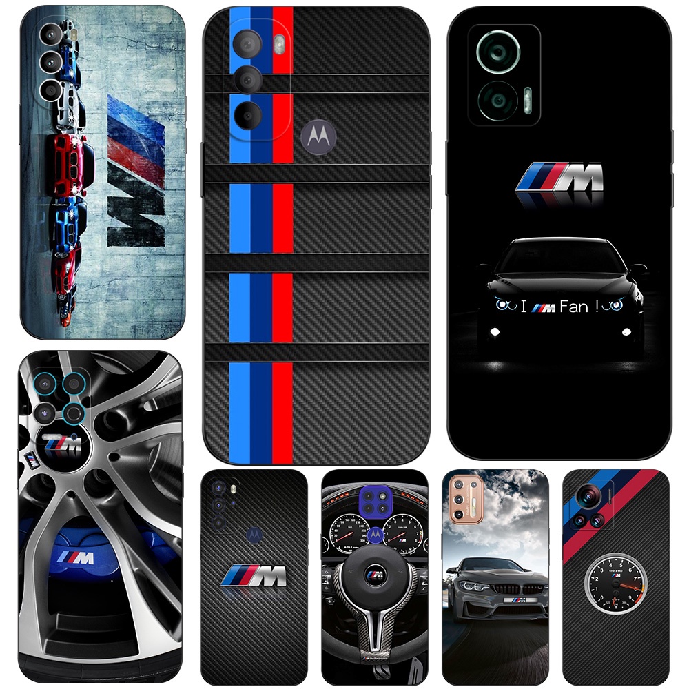 Estojo Para Moto Motorola G32 G42 G52 G62 Capa Telefônica Nova BMW Plástico De Luxo Impressão Em Fibra De Carbono Carros