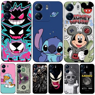 Para xiaomi Redmi 13C POCO C65 Capa Traseira Do Telefone Silicone Macio Protetor De Preto Tpu Ponto Da De Desenho Animado anime