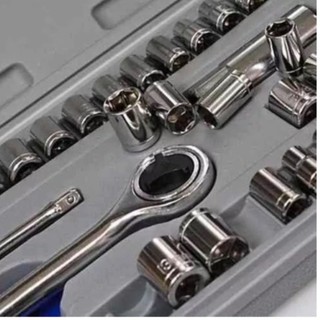 Kit De Ferramentas Catraca Reversivel Jogo Soquetes 40 pecas
