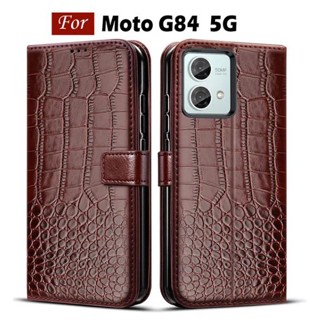 Para Motorola Moto G84 5G Capa De Proteção De Carteira Livro Shell Couro G84 G 84 MotoG84 5G