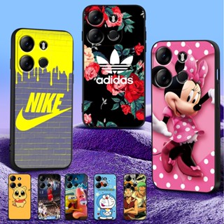Estojo Para TECNO SPARK GO 2023 POP 7 PRO Silicone Phone Back Cover Preto Cão minne funy