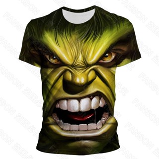 Camiseta Harajuku Top S-5XL Marvel Super Hero Hulk 3D Impressão Legal Manga Curta