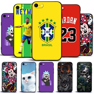 Capa Para iPhone 7 8 SE 2020 3 4.7 Polegadas Protetor Tpu Soft Silicone Preto brasil Time De Futebol 23