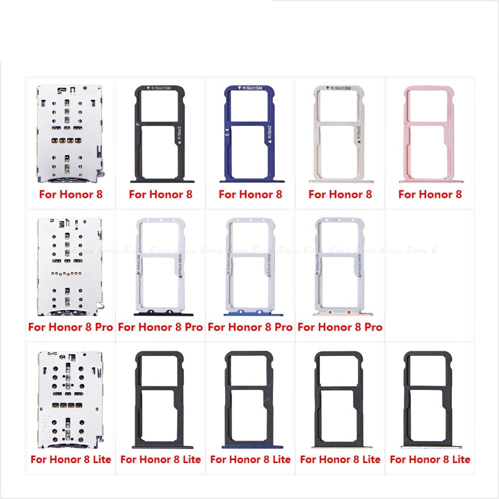 Bandeja De Cartão Sim Soquete Slot Leitor Adaptador Peças Micro SD Para HuaWei Honor 8 Pro Lite Titular Conector Recipie