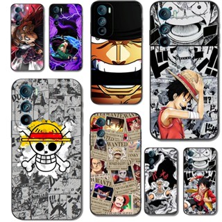 Motorola Capa Traseira Em Silicone Macio Para Moto Edge 30 5G Phone Edge30 Protetor Preto Tpu ONE PIECE Padrões De design De Caracteres