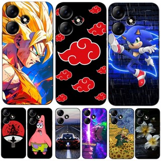 Estojo Para infinix HOT 30 (X6831) 30I (X669) Silicone Phone Back Cover Preto tpu anime Engraçado cartoon
