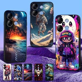 Estojo Para infinix smart 7 7HD Silicon Phone Back Cover Preto tpu Homem Brincalhão