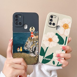 Para Samsung Galaxy A21S SM-A217F Capa De Silicone Líquido SamsungA21S A 21S em Oferta na Shopee