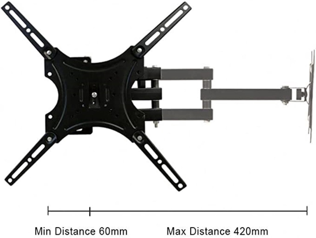 Suporte para TV 14 a 55 Polegadas Tri-Articulado De Parede Universal Até 50kg Reforçado