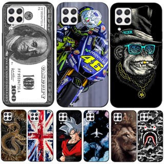 Para Samsung A22 4G Capa 6.4polegadas Telefone Traseira Galaxy GalaxyA22 A 22 Preto tpu Sorte animal Dólar Carro