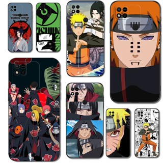 Capa Traseira De Silicone Para Xiaomi Redmi 10C 10A Preto tpu Naruto anime Caracteres