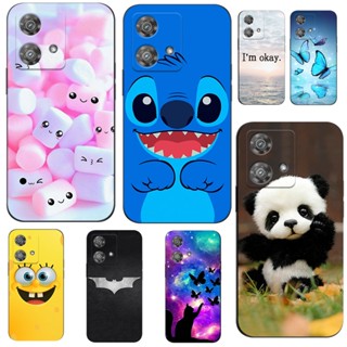 Estojo Para Motorola MOTO Edge 40 Neo 5G De Silicone Macio Capa De Telefone Em Preto Tpu funy cartoon pattern