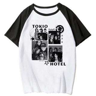 Tokio Hotel Camiseta Mulheres Y2K anime Camisetas Engraçadas Garota Gráfico Japonês Roupas