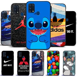 Estojo Para Samsung Galaxy M31 4G Silicone Capa Traseira Do Telefone dargon De Ponto Preto Macio tpu