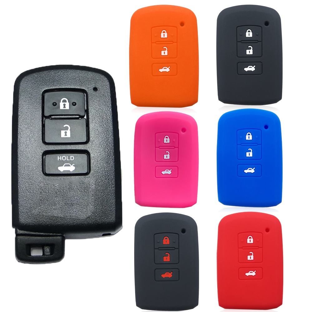 Toyota Rave 4 Auris Camry 50 2012 Land Cruiser Highlander 2015 Avalon Corolla Caixa De Cobertura De Chave Silicone Macia