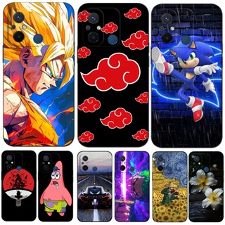 Para xiaomi Redmi 12C 11A Capa Traseira Do Telefone Em Silicone Macio Protetor De Preto Tpu Engraçada De Desenho Animado anime