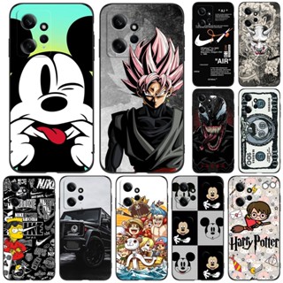 Para Xiaomi Redmi Nota 12 4G 5G Global Case Phone Cover tpu Preto design popular De horror Criativo