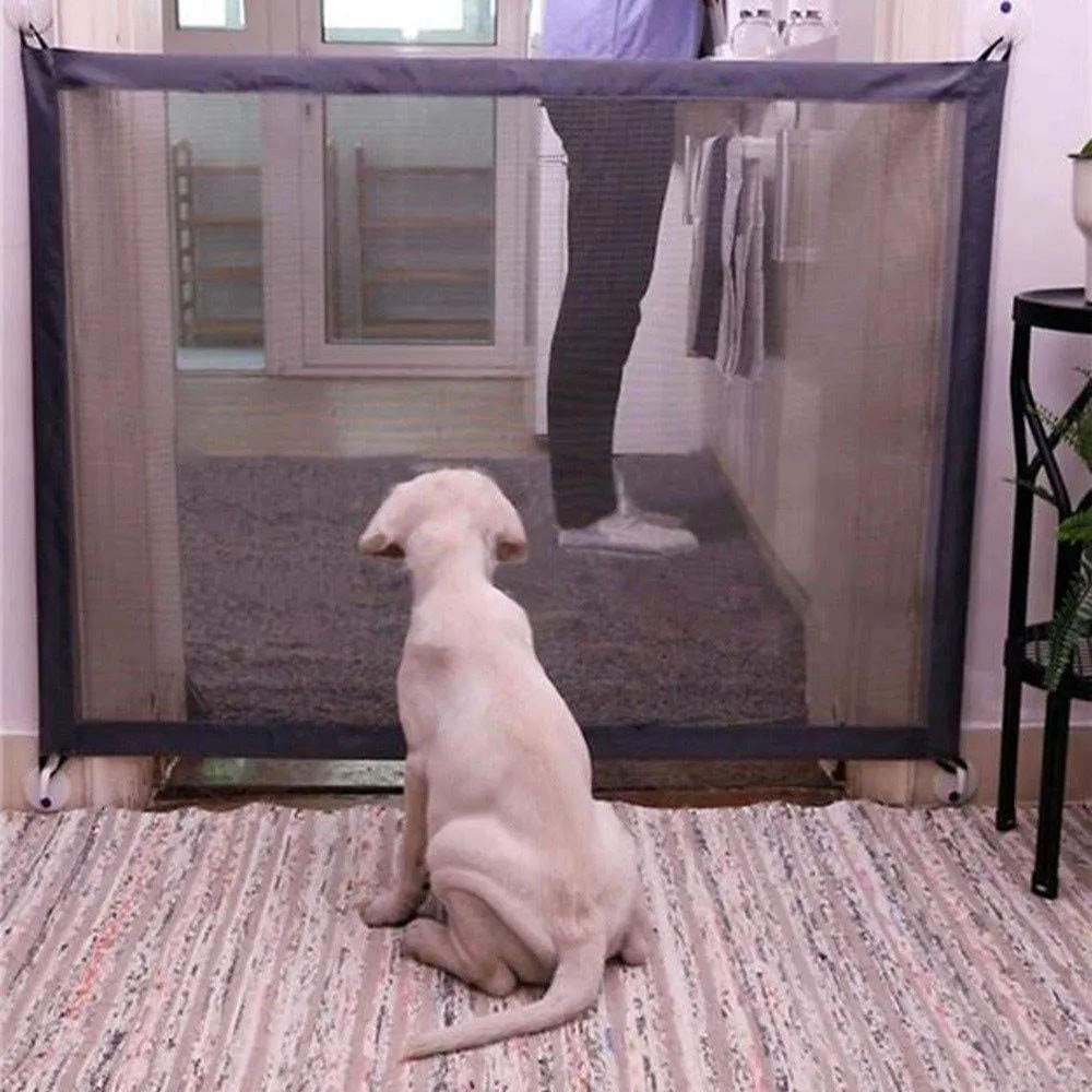 Cerca para cachorros e crianças tela de proteção pets cercado cerca removível cerca retrátil segurança.