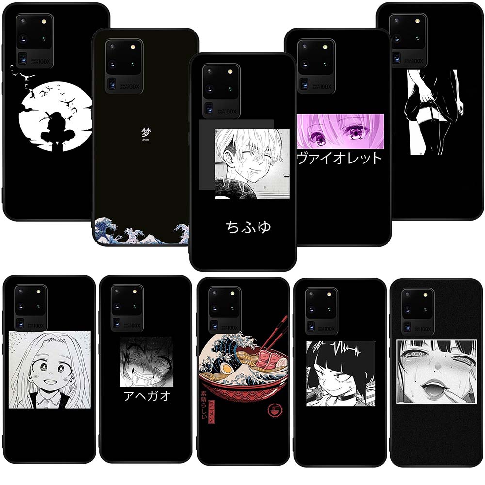 Capa De Silicone TPU Para Samsung Galaxy S23 FE A05s A05 M34 5G M13 5G SL88 Nich exe Fondos Estética Anime Preto