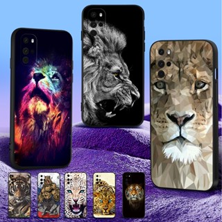 Para Moto Motorola G22 Capa Traseira Em Silicone Macio 4G Telefone MotoG22 Protetora Tpu Preta Leão Tigre Lobo Leopardo
