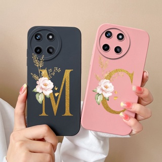 Capa De Telefone Para Realme 11 4G Traseira De Luxo À Prova De Choque Cartas Florais Quadradas De Silicone Líquido TPU Soft Shell Realme11 4G Pára-Choques em Oferta na Shopee