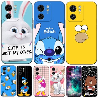 Estojo Para Motorola MOTO edge 40 5G Telefone De Silicone Macio Capa Preta Tpu fox Coelho Coelhinho Morcego Gato Pato