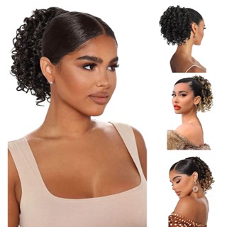【 Fashion Life 】 Synthetic Clip De Rabo De Cavalo Encaracolado Em Extensões De Cabelo Cauda [Beauty231222]